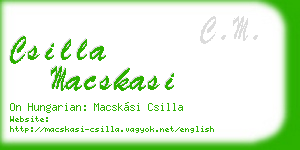 csilla macskasi business card